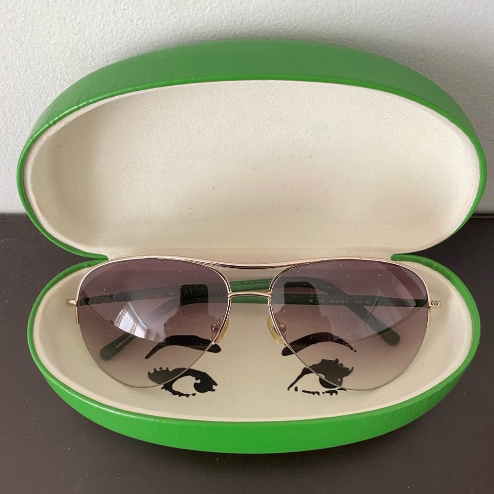 Kate Spade Ltd. Edition Aviators w/ Green Leather
